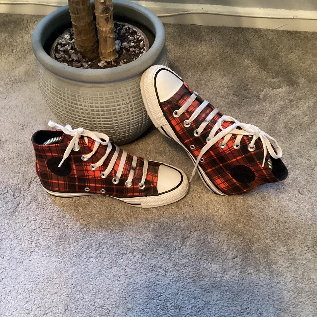 Tartan converse deals high tops