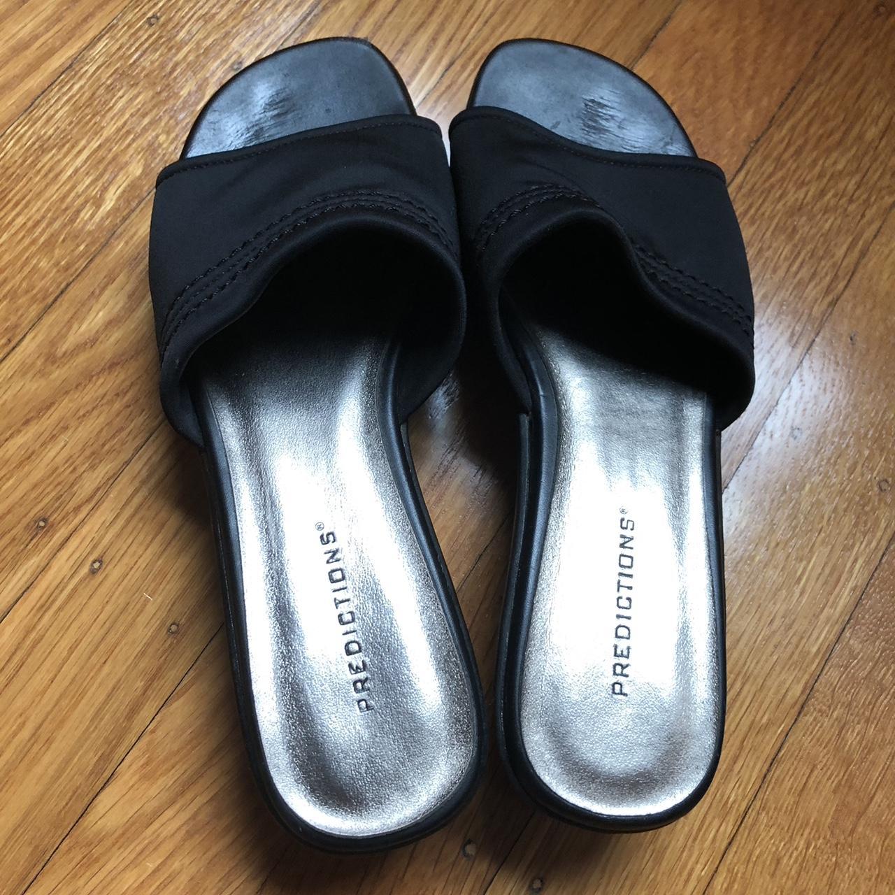 Predictions wedge sandals in size 6 black Super Depop