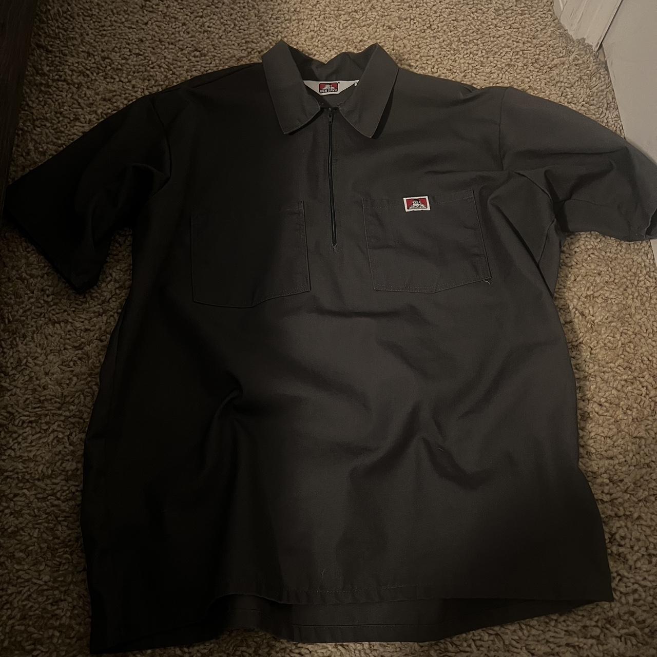 Grey men’s Ben Davis half zip shirt Size XL No flaws - Depop