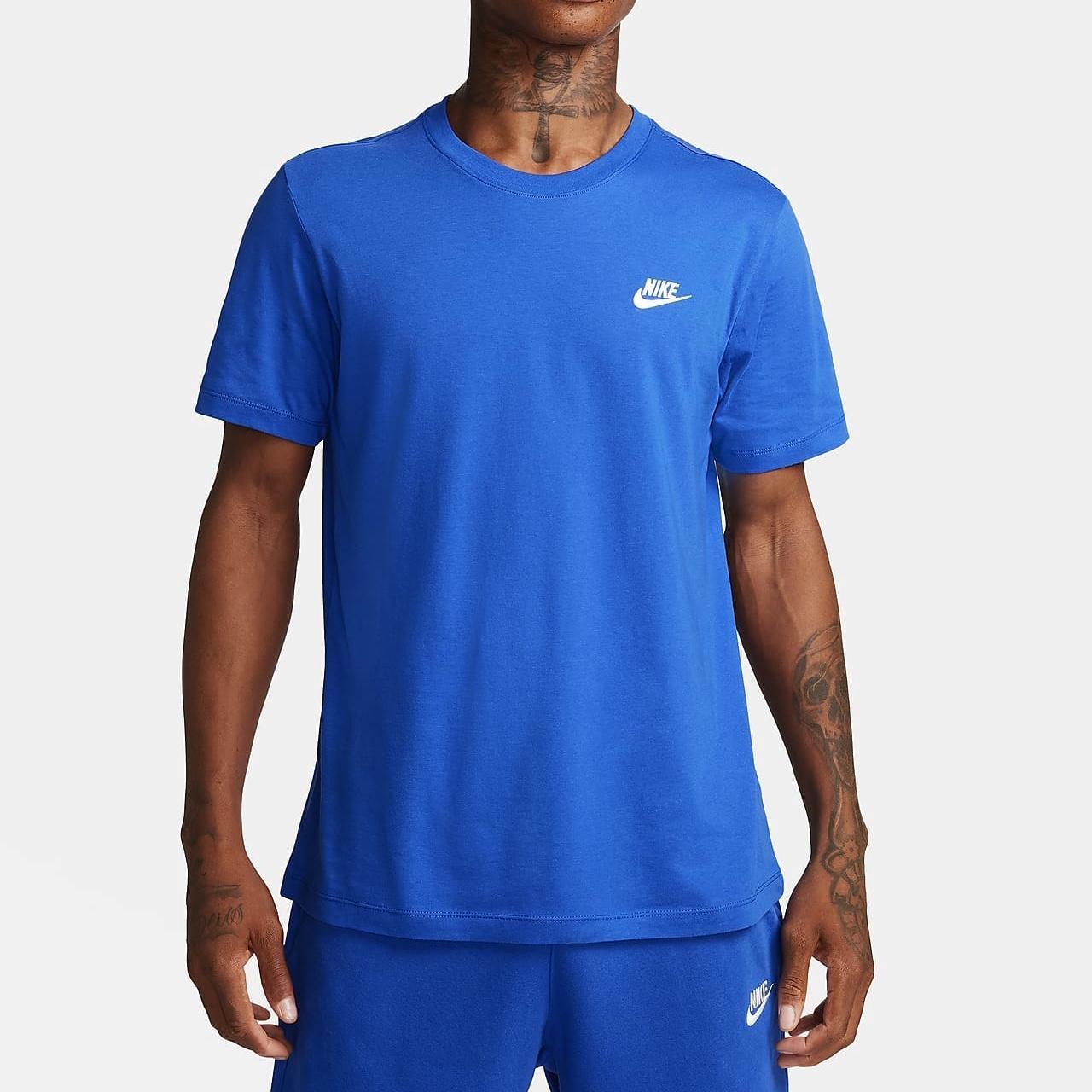 White and royal blue nike cheap shirt