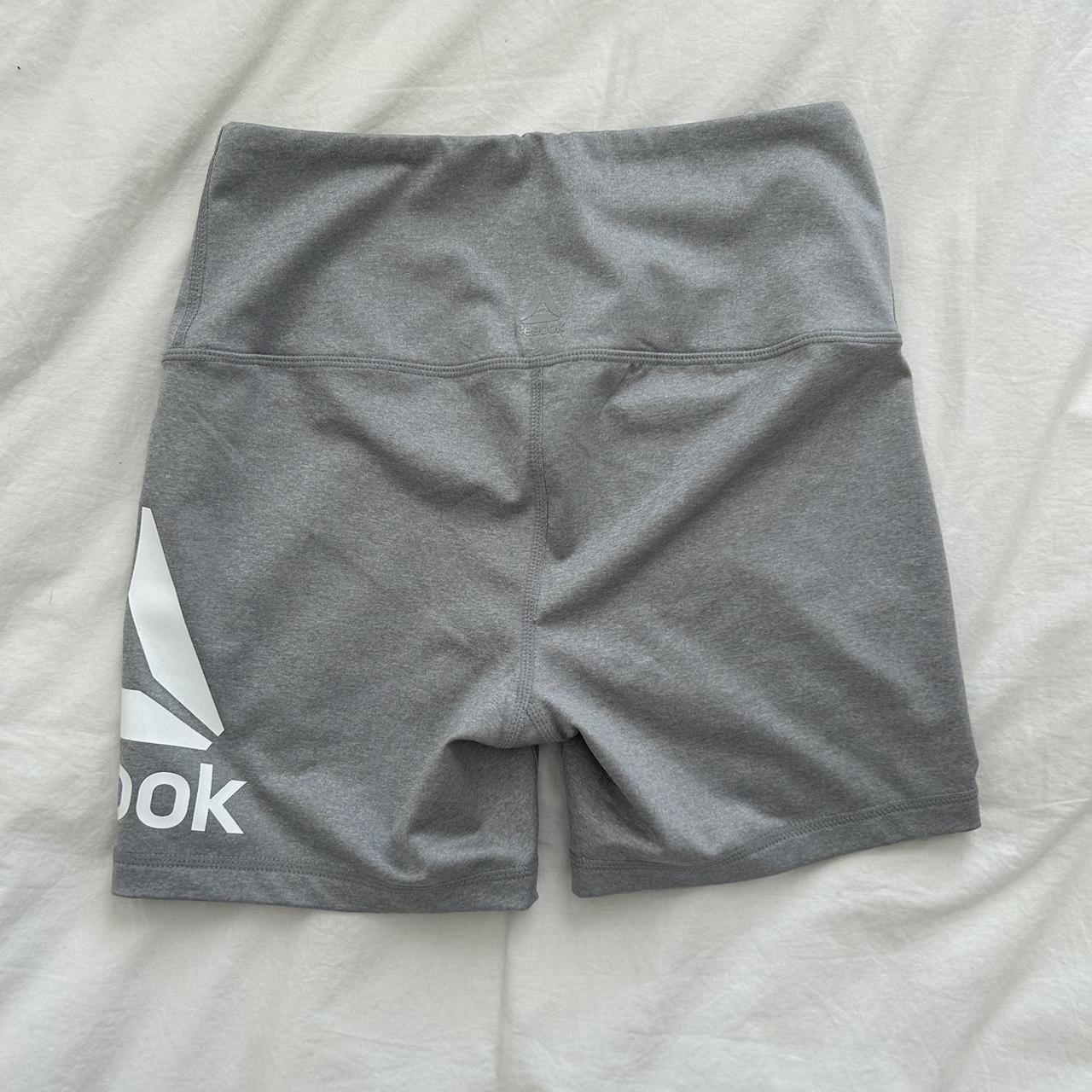 Reebok spandex shorts in grey size small - Depop