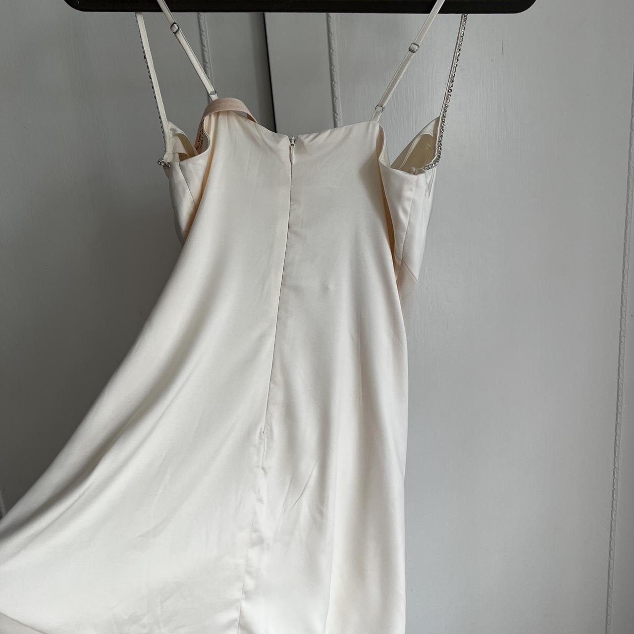 Oh Polly Women's White and Cream Dress | Depop