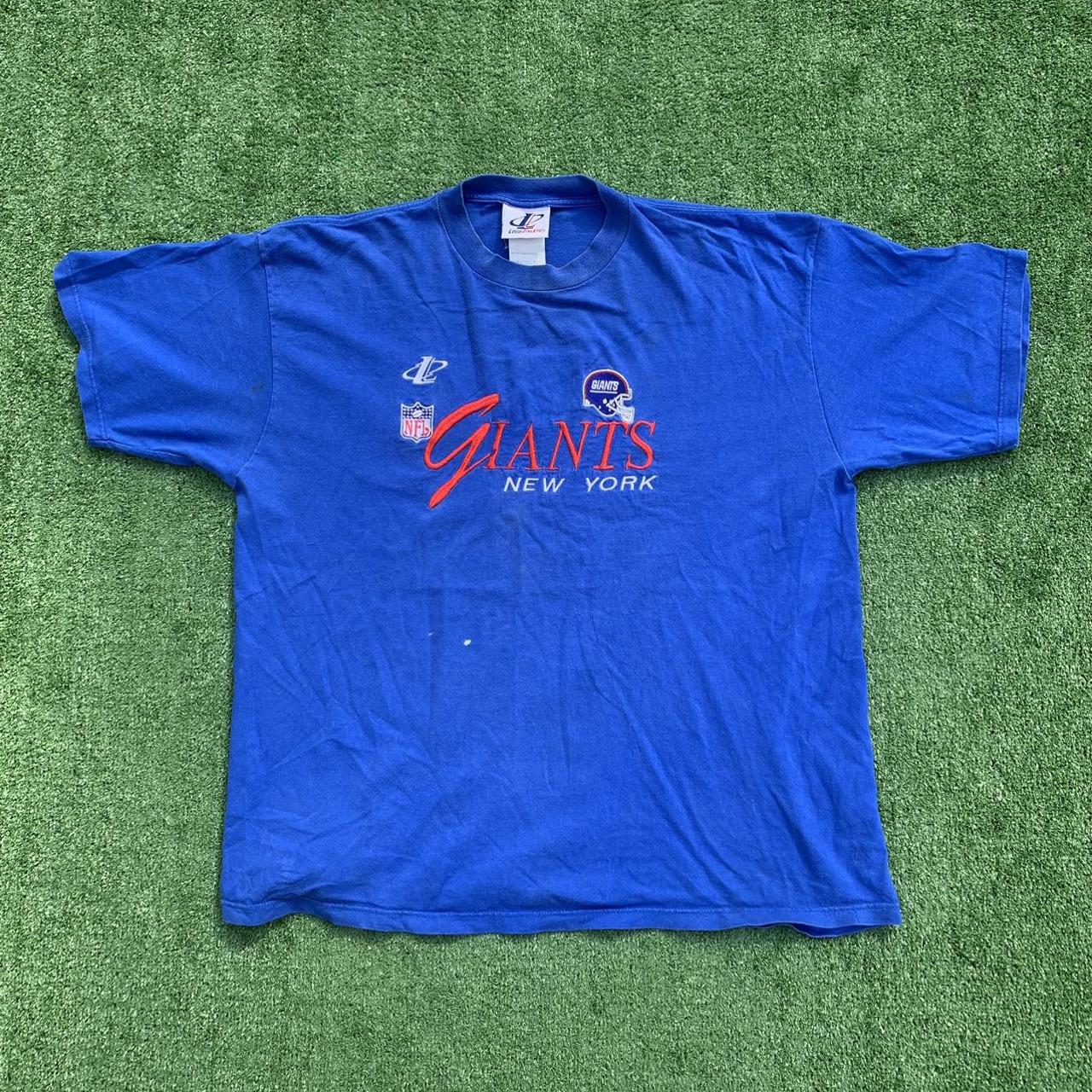 VINTAGE NY GIANTS LOGO ATHLETIC EMBROIDERED TEE - Primetime