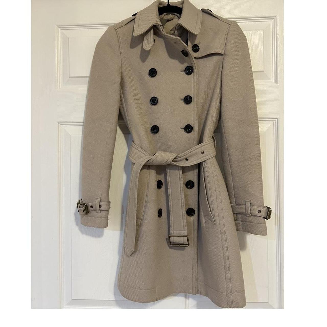 Burberry Brit Wool Trenchcoat. 70 wool 25 nylon Depop