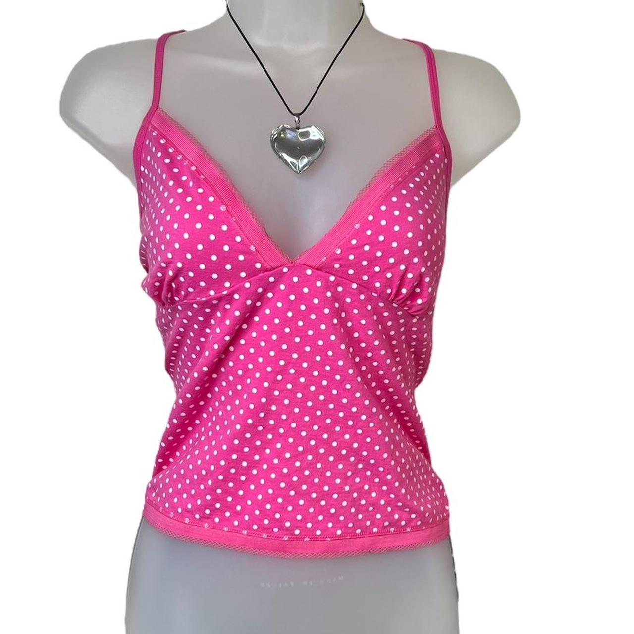 Y2K Pink Cami Tank Top Labeled size L, cute... Depop