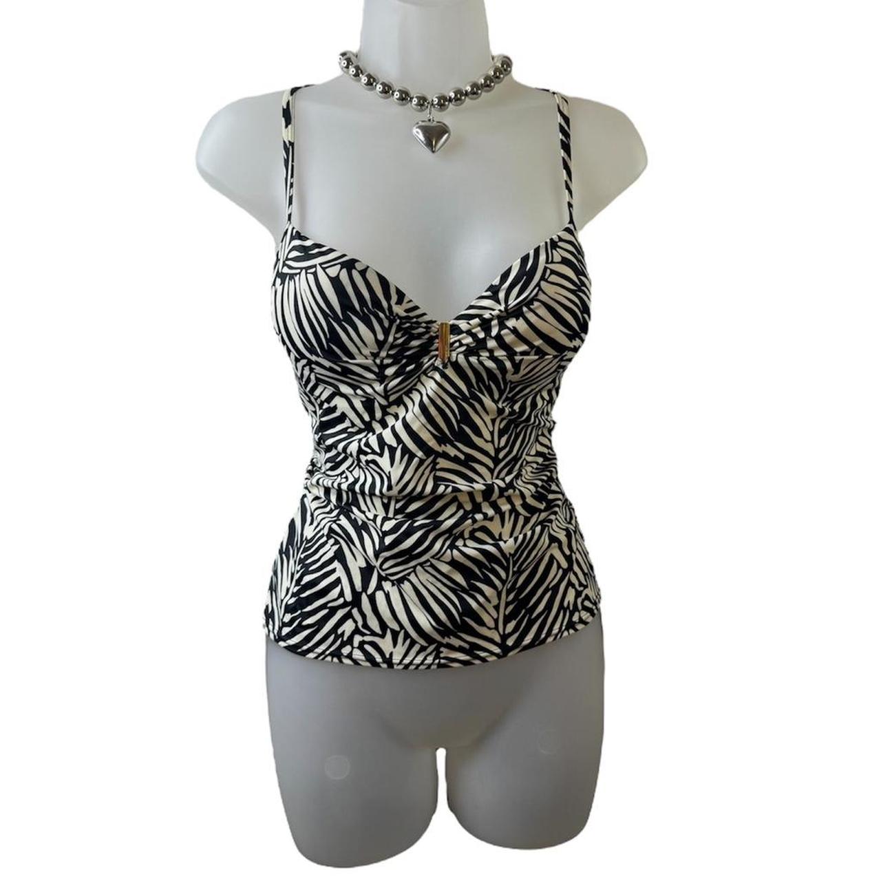 2000s Zebra Color Halter Top ❀ Labeled a size 34B,... - Depop