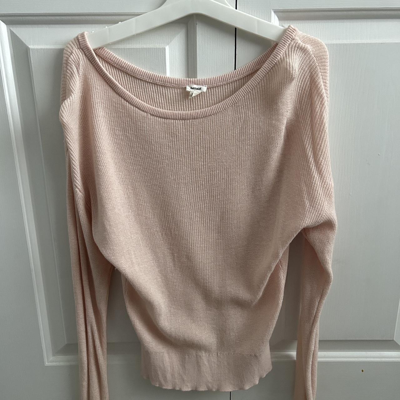 Pink Sweater from Garage . Synched at the waist .... - Depop