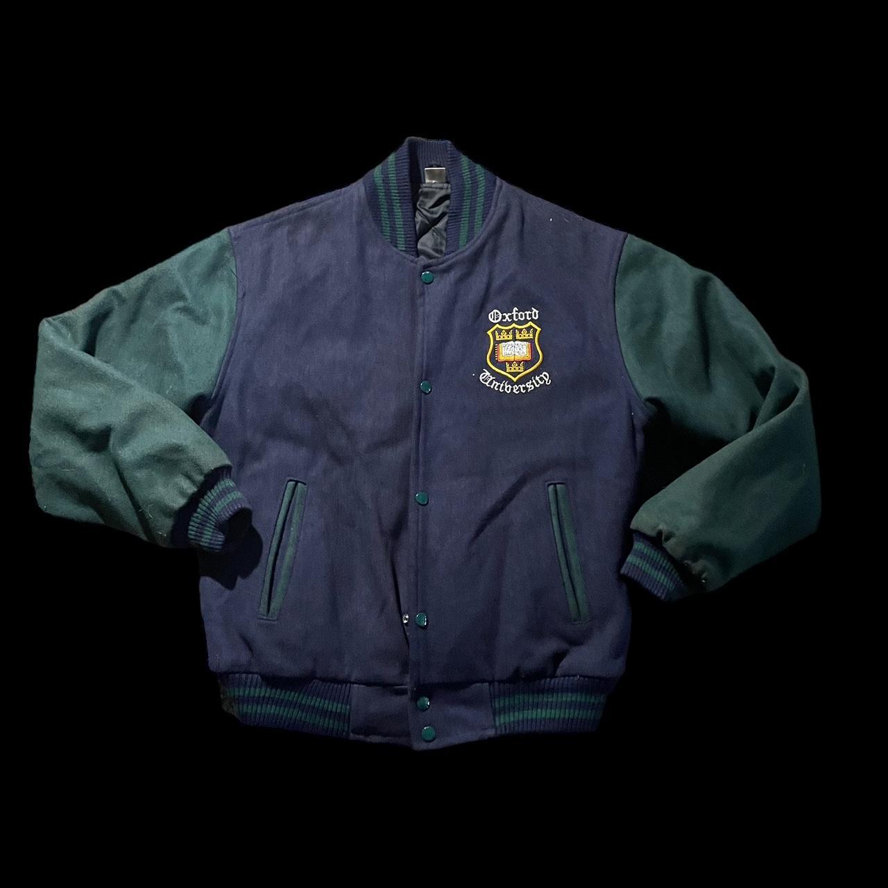 Vintage Oxford University Varsity Jacket Size... Depop