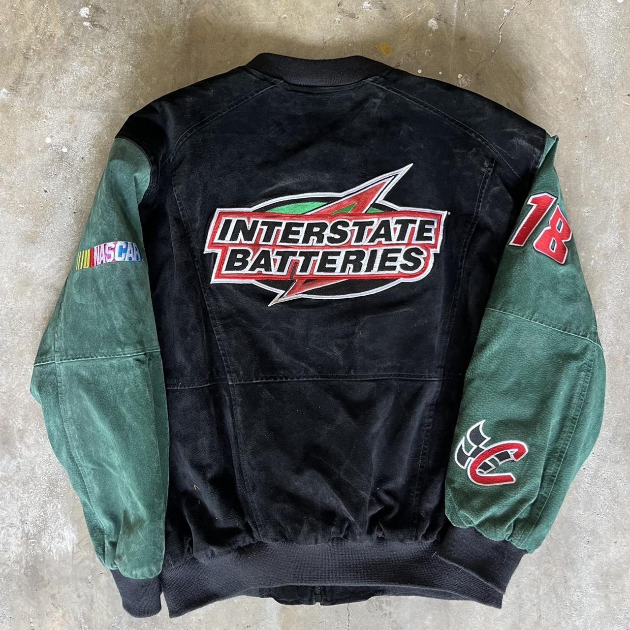 Men's Black and Green Jacket Depop