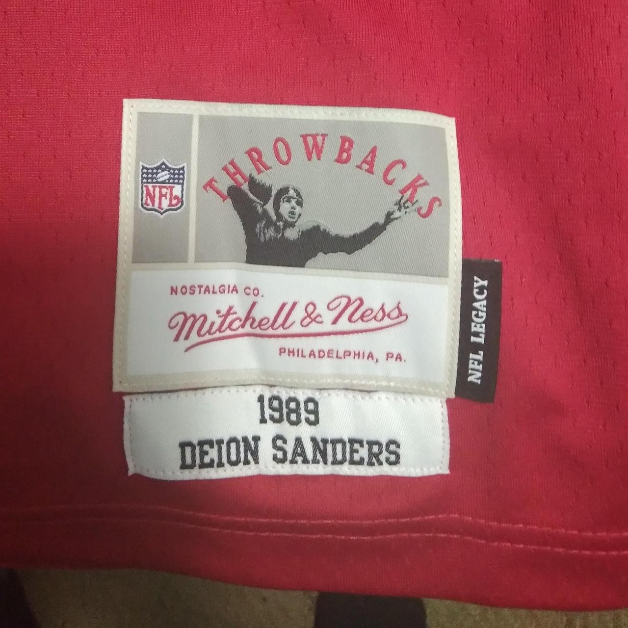 Atlanta Falcons Mitchell & Ness 1989 Deion Sanders Jersey - Red