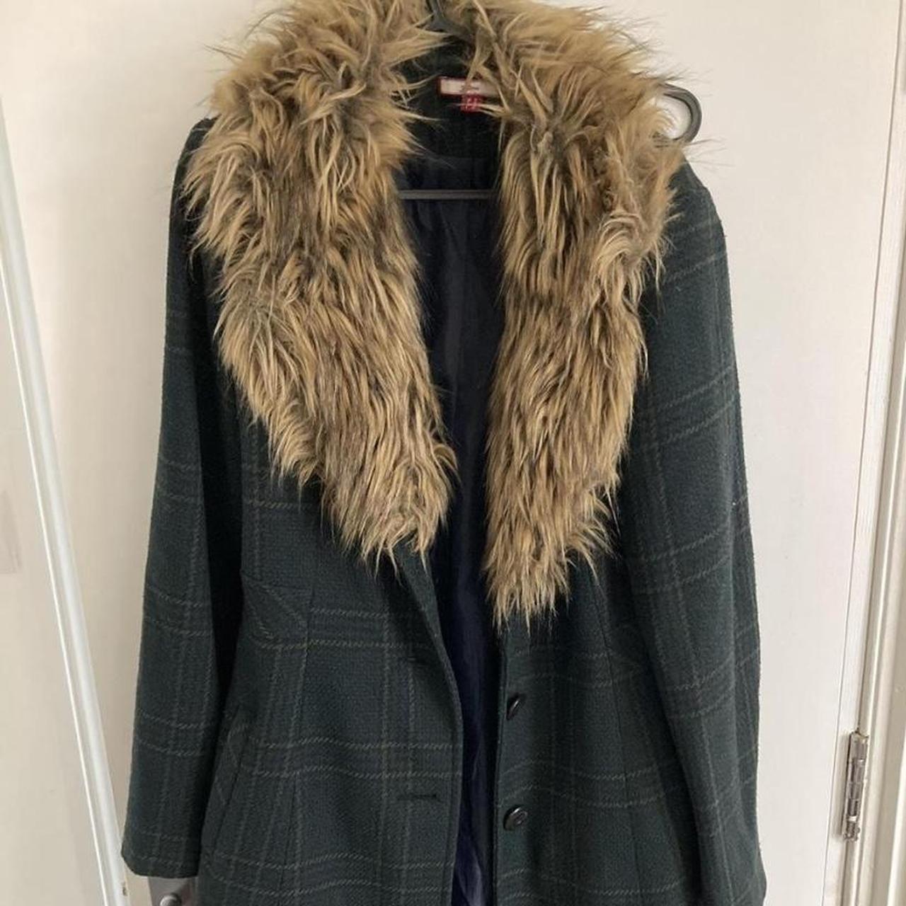 Vintage Joe Browns faux fur collar coat