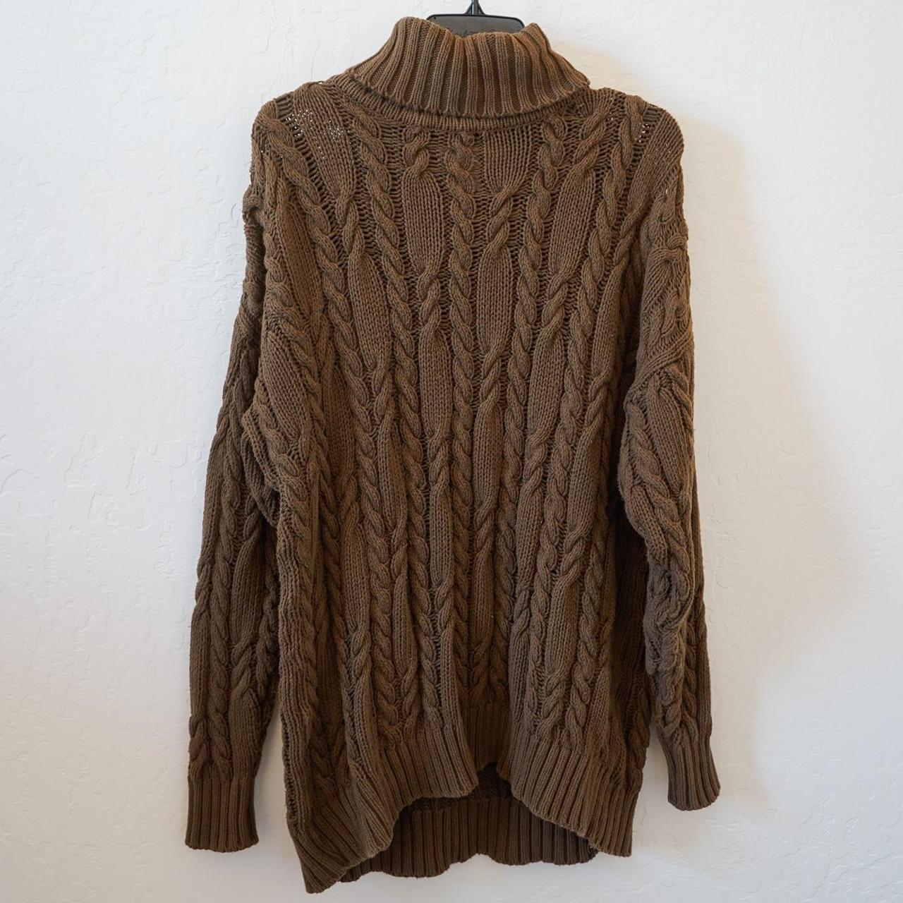 Vintage Brazeau Tricot Long Green Turtleneck Sweater... - Depop