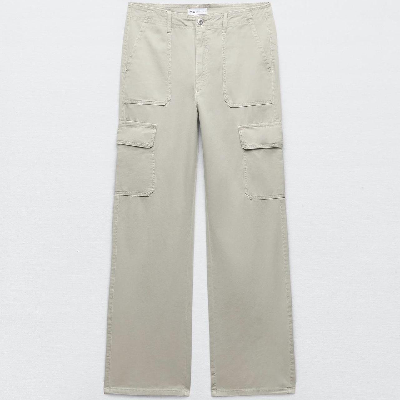 grey cargos zara