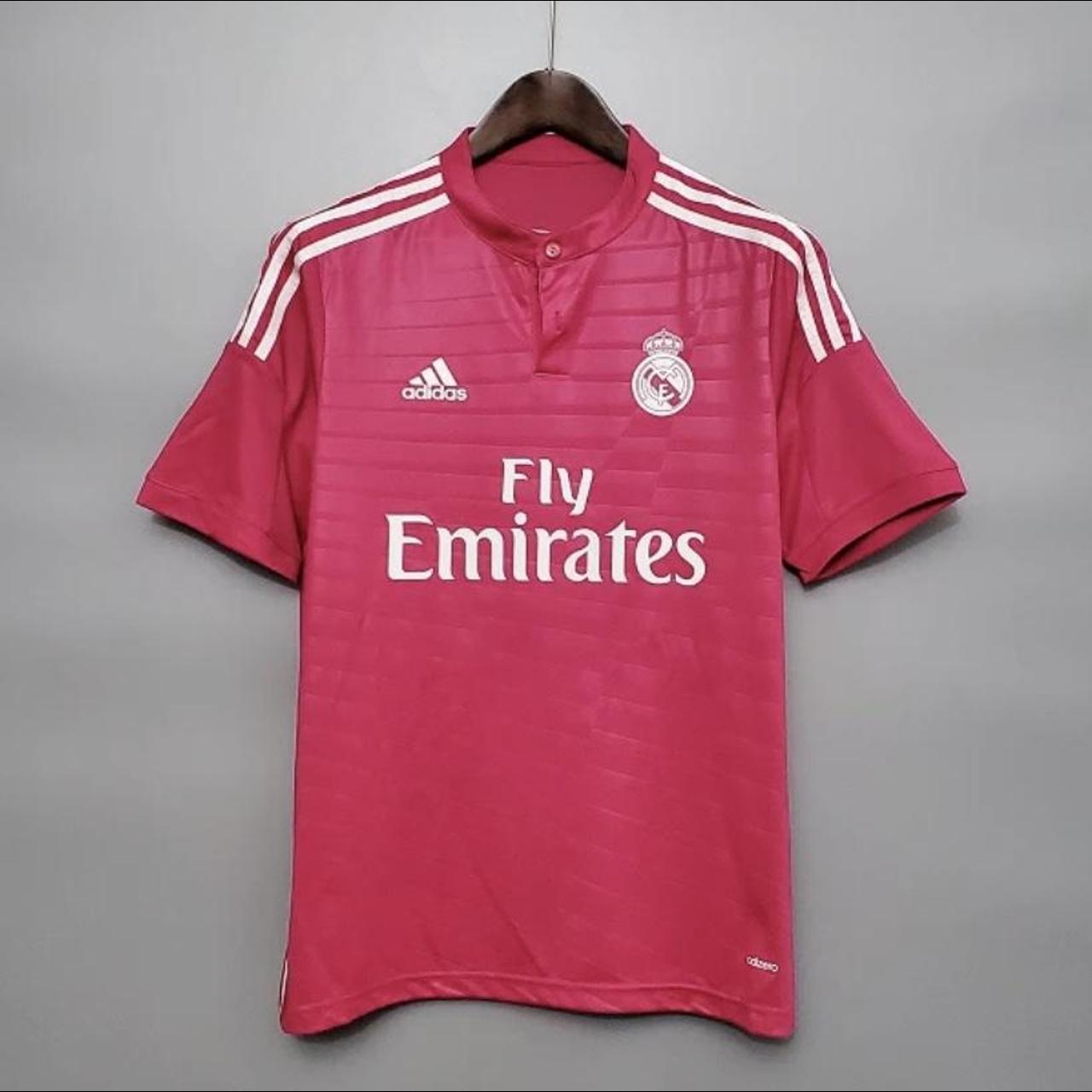 Pink Real Madrid soccer jersey - Depop