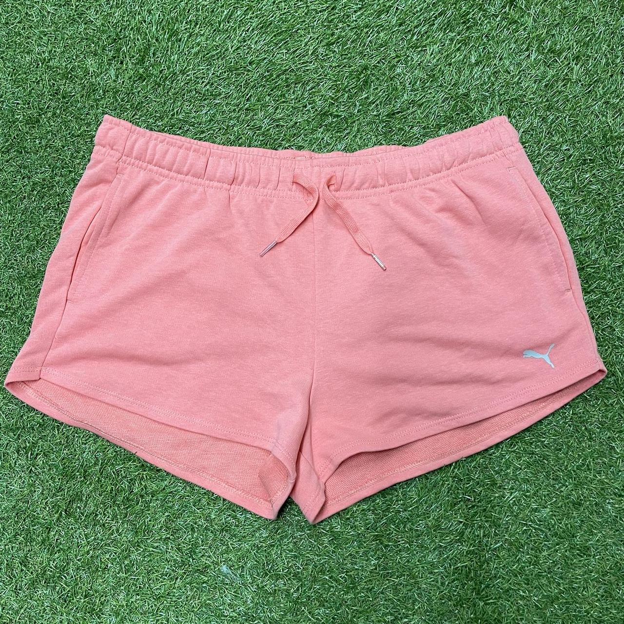 WOMENS PUMA SHORTS PINK Size: 12 Condition: Good... - Depop