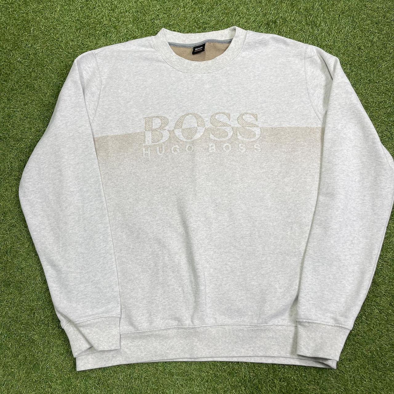 HUGO BOSS SWEATSHIRT GREY Size:... - Depop