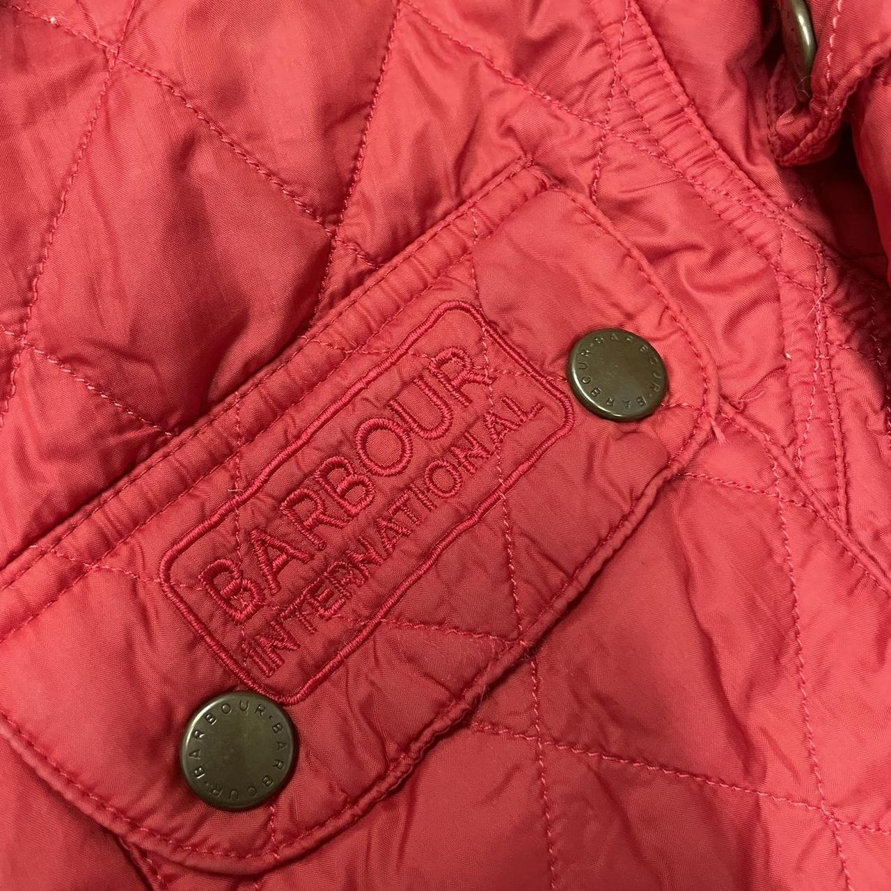 WOMENS BARBOUR QUILTED JACKET RED Size... Depop