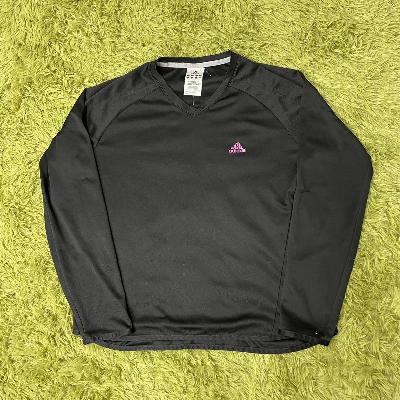 WOMENS ADIDAS TRAINING TOP BLACK ️ Label Size:... - Depop