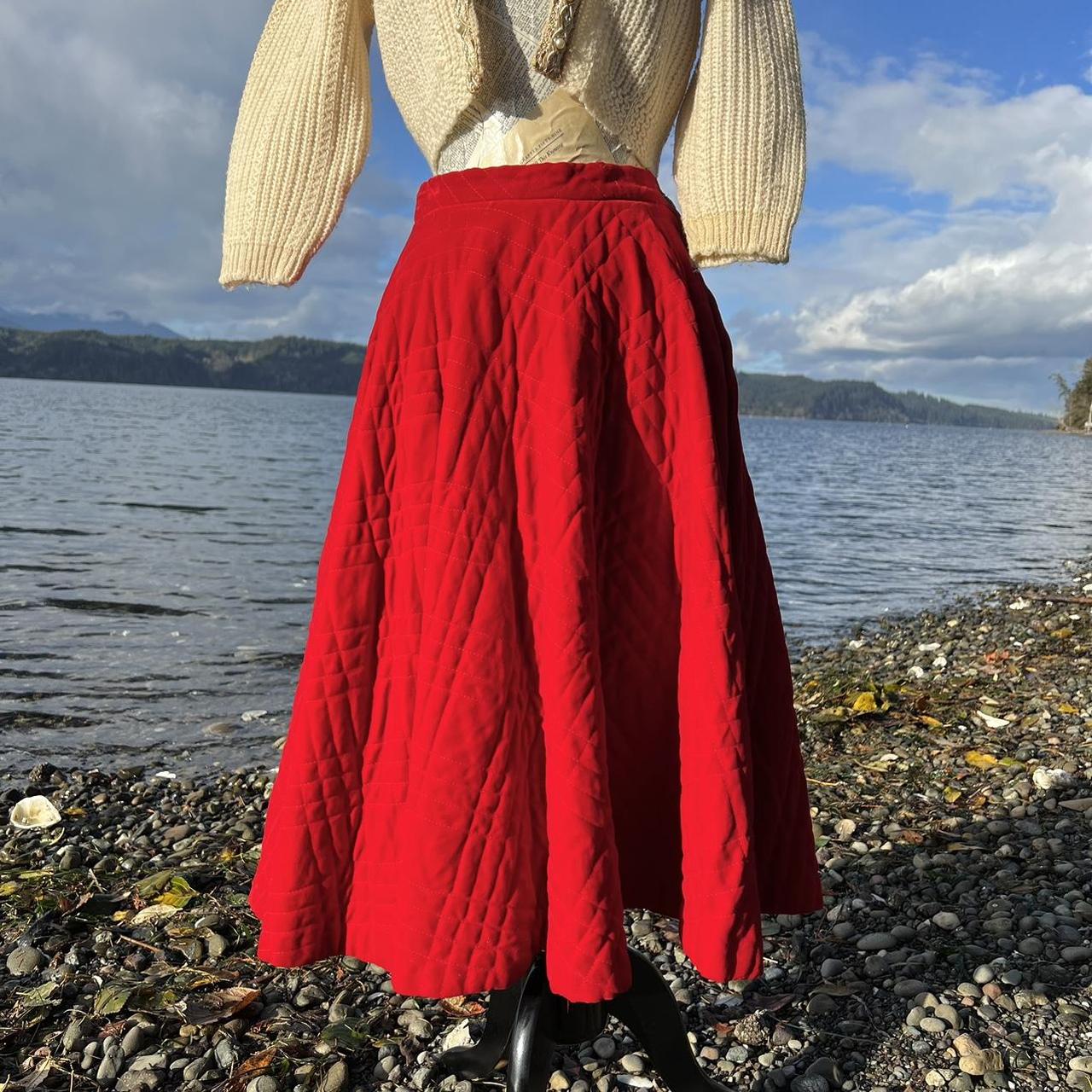 Burgundy skirt clearance 50s