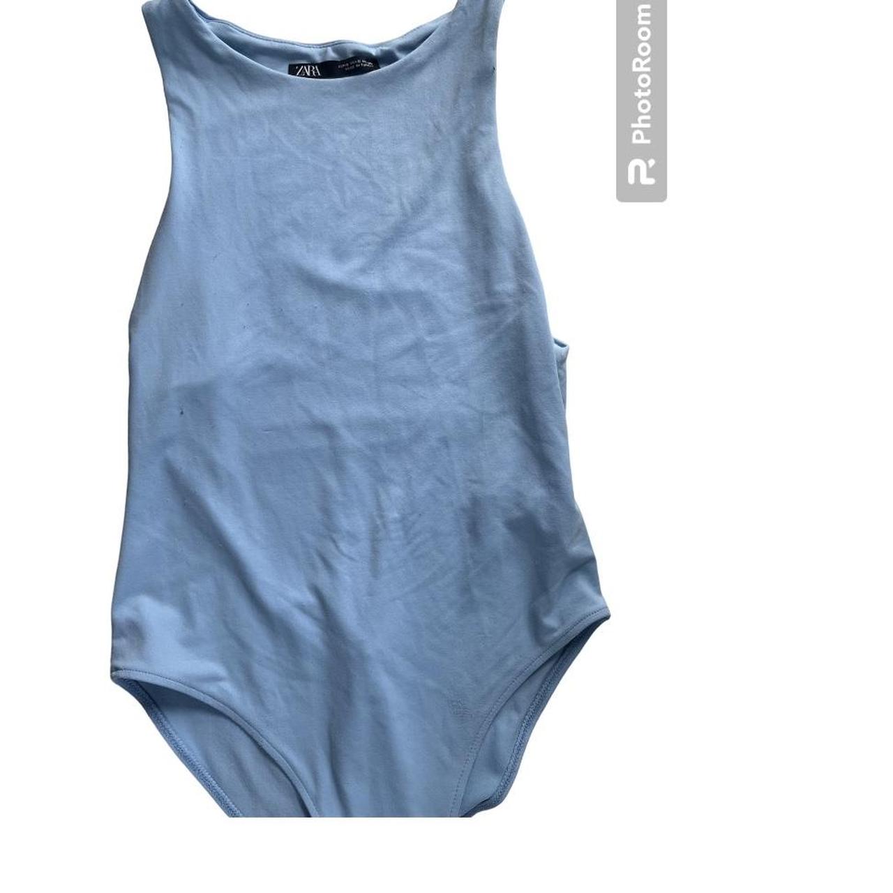 Zara Women's Blue Bodysuit Depop