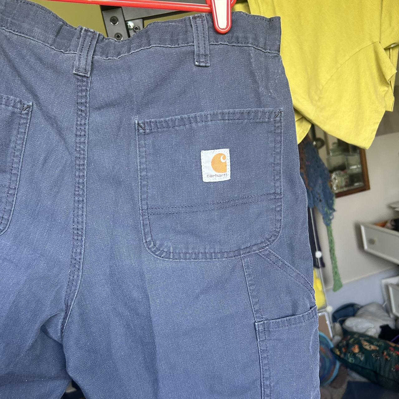 Navy dark blue baggy cargo carhartt pants !... Depop