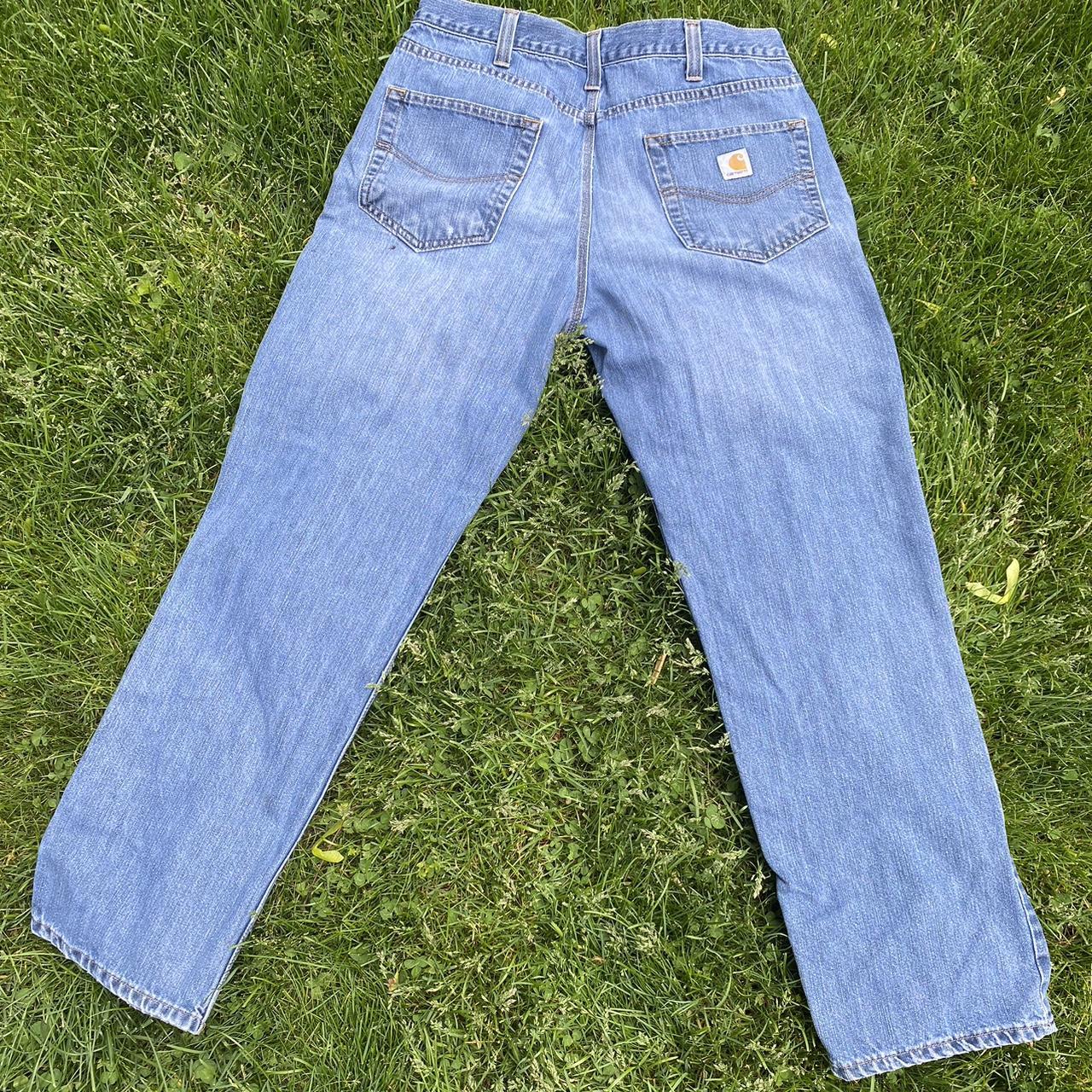 Carhartt Men's Blue Jeans Depop