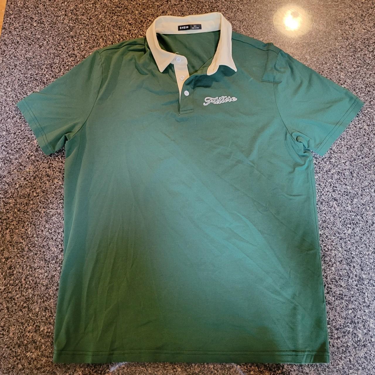 Men's White and Green Polo-shirts | Depop