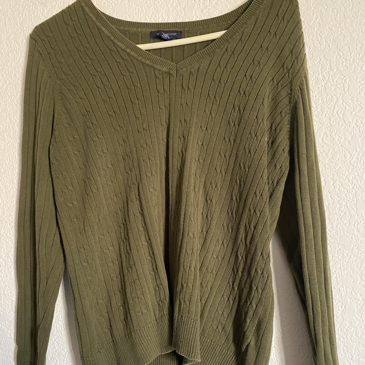 green tommy hilfiger sweater ☆ - Depop