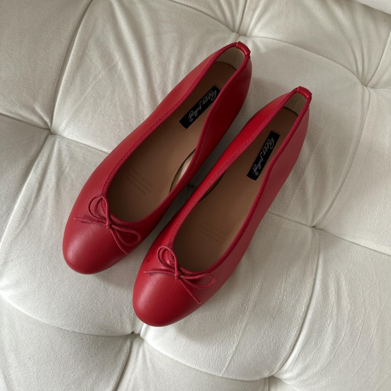 Cutest red ballet flats 🌹 Made in Korea Size 40-... - Depop