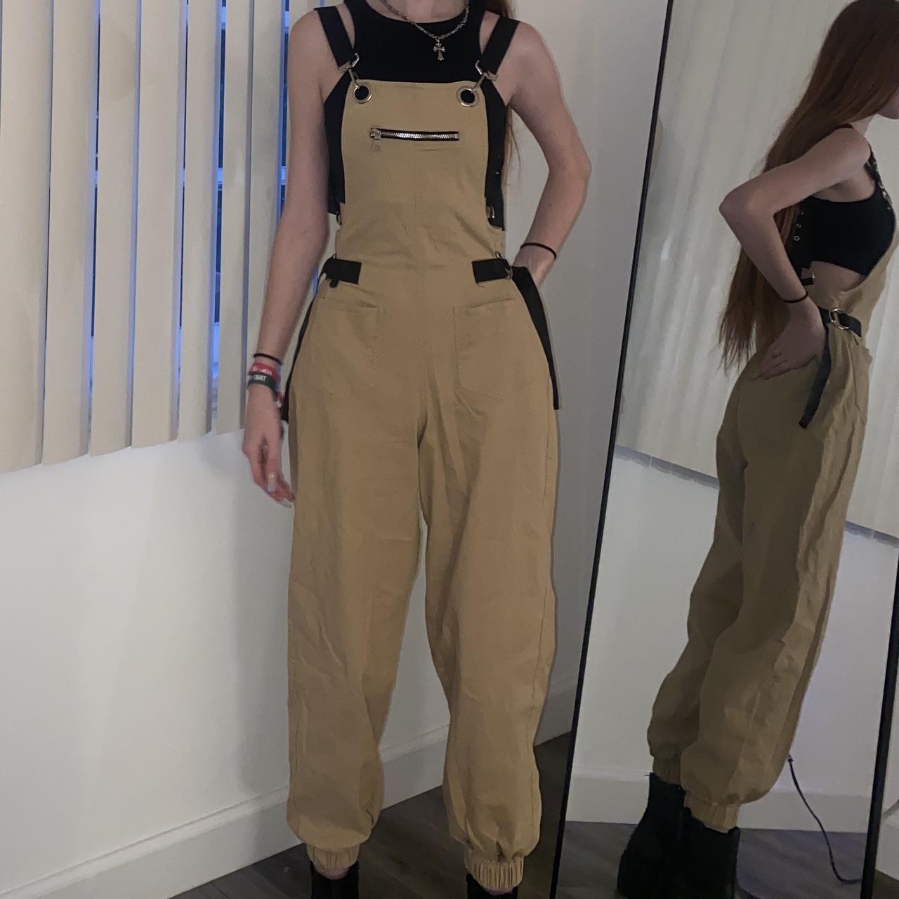 I am gia store cobain overalls tan