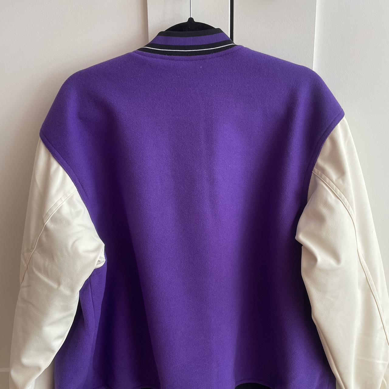 Purple Varsity Jacket from H&M NWOT Size M Can - Depop