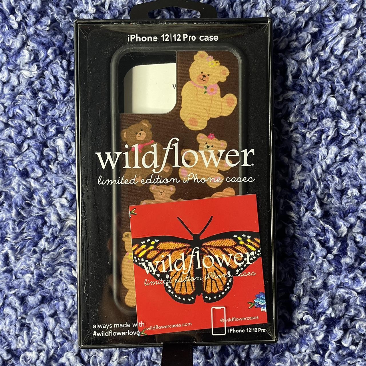 teddy bear wildflower case with sticker iphone12... Depop