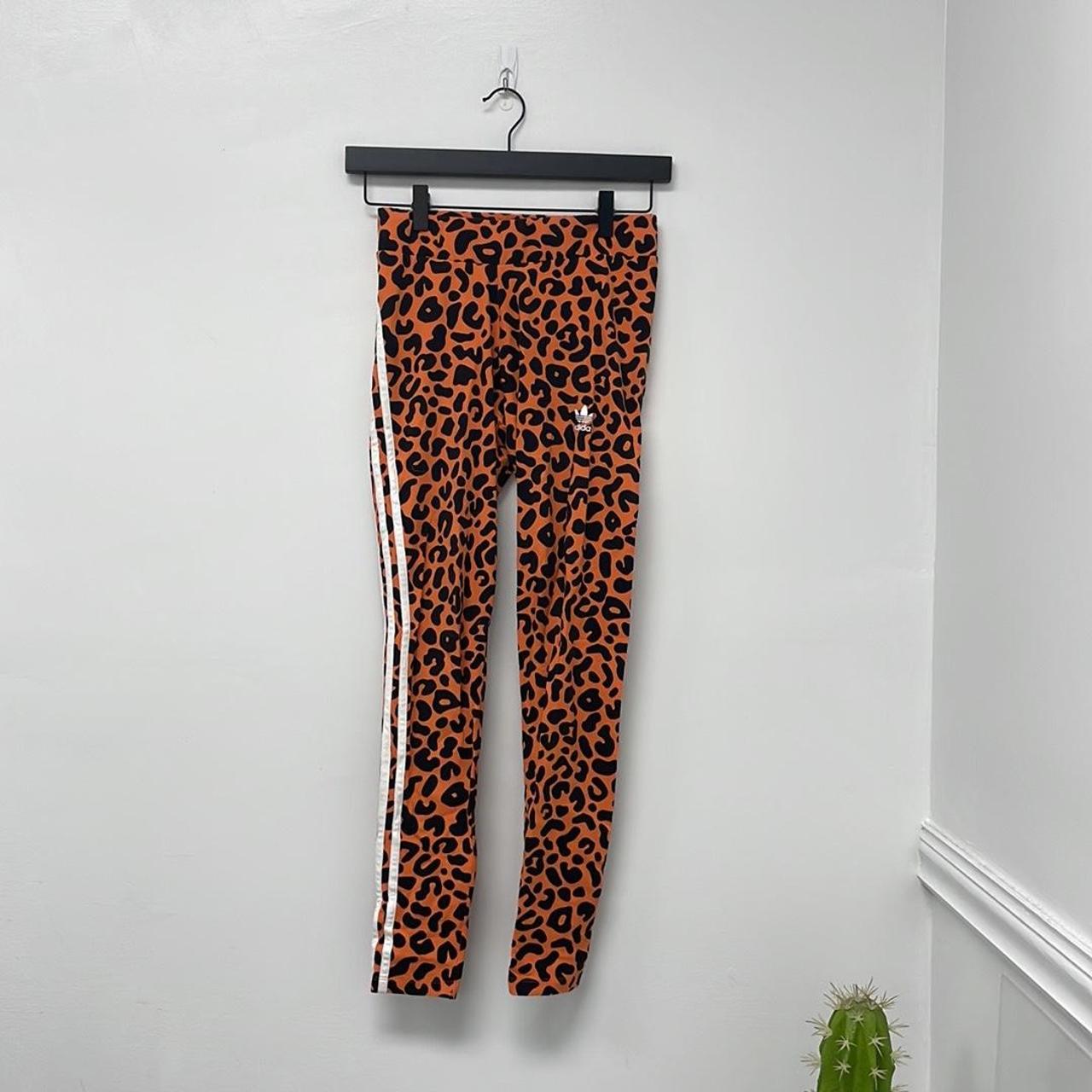 Adidas Leopard print leggings, Size Small, Brand - Depop
