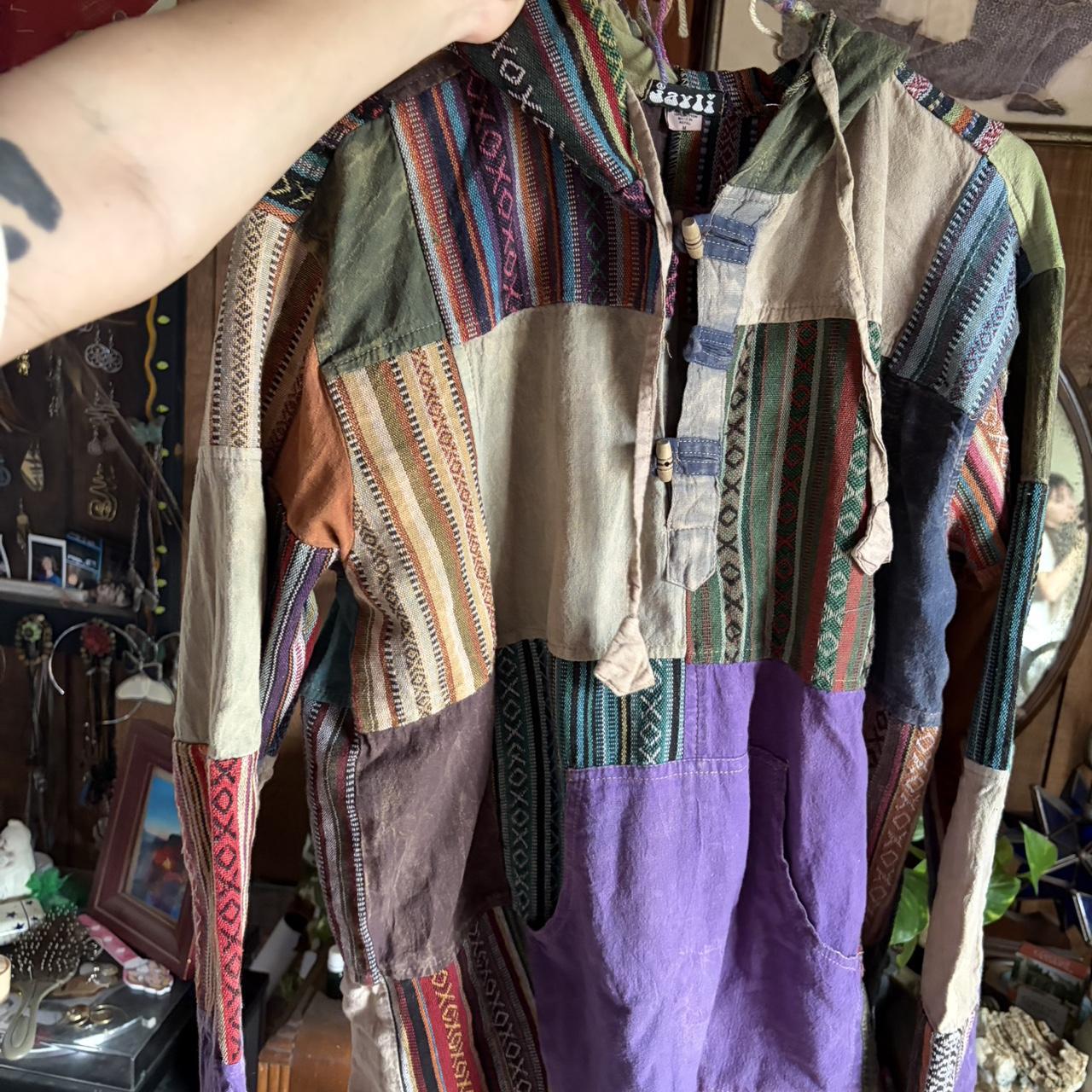 Women's Jacket - Multi - M – Jayli patchwork long… - image 1