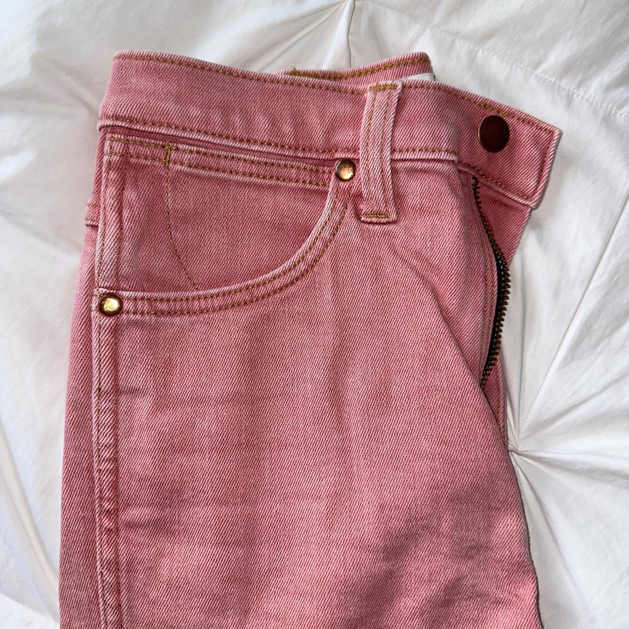 Size 26 pink wrangler jeans! 28 inch inseam, hit... - Depop