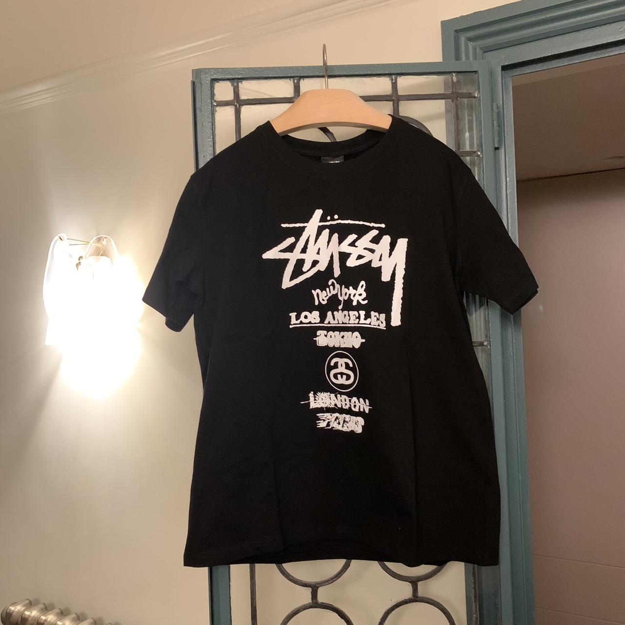 Stussy black tee size medium Brand new Open to... - Depop