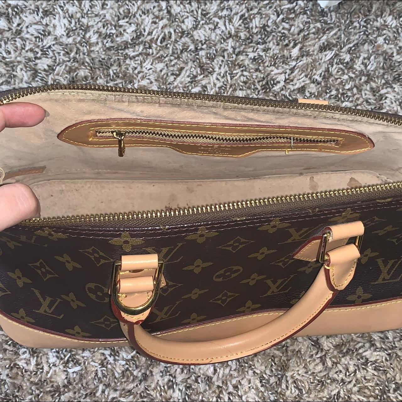 Louis Vuitton Rare Theda Gm suede With Ostrich - Depop