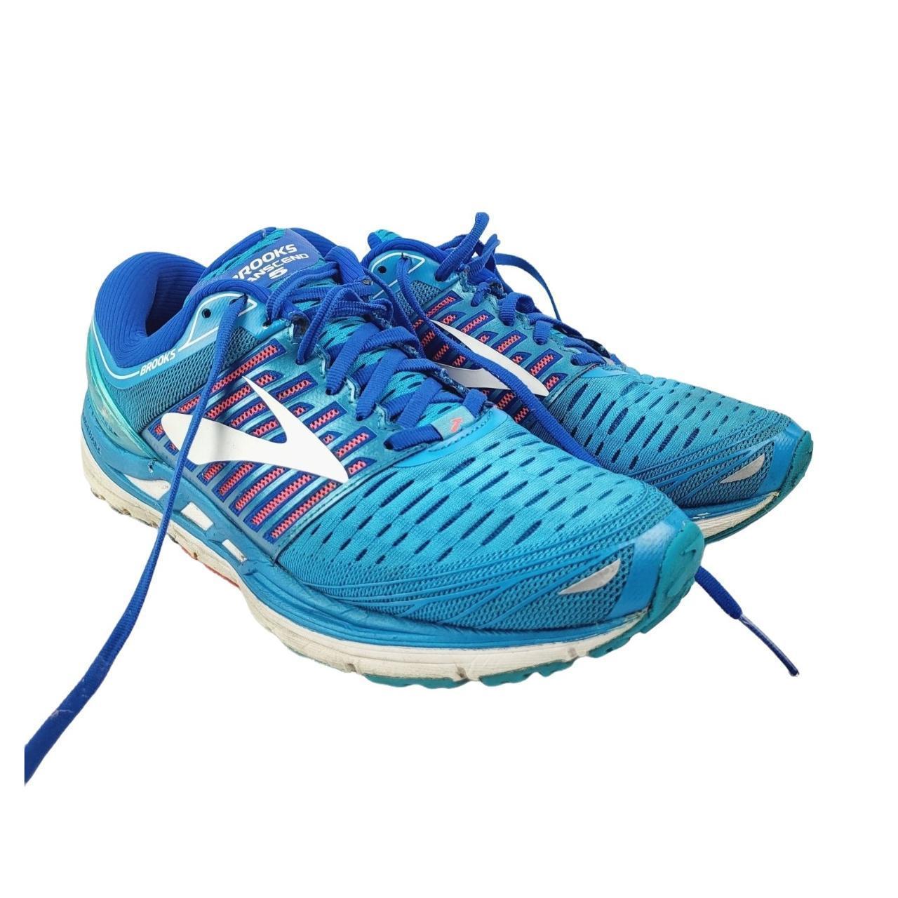 BROOKS TRANSCEND 5 WOMEN BLUE PINK WHITE Size