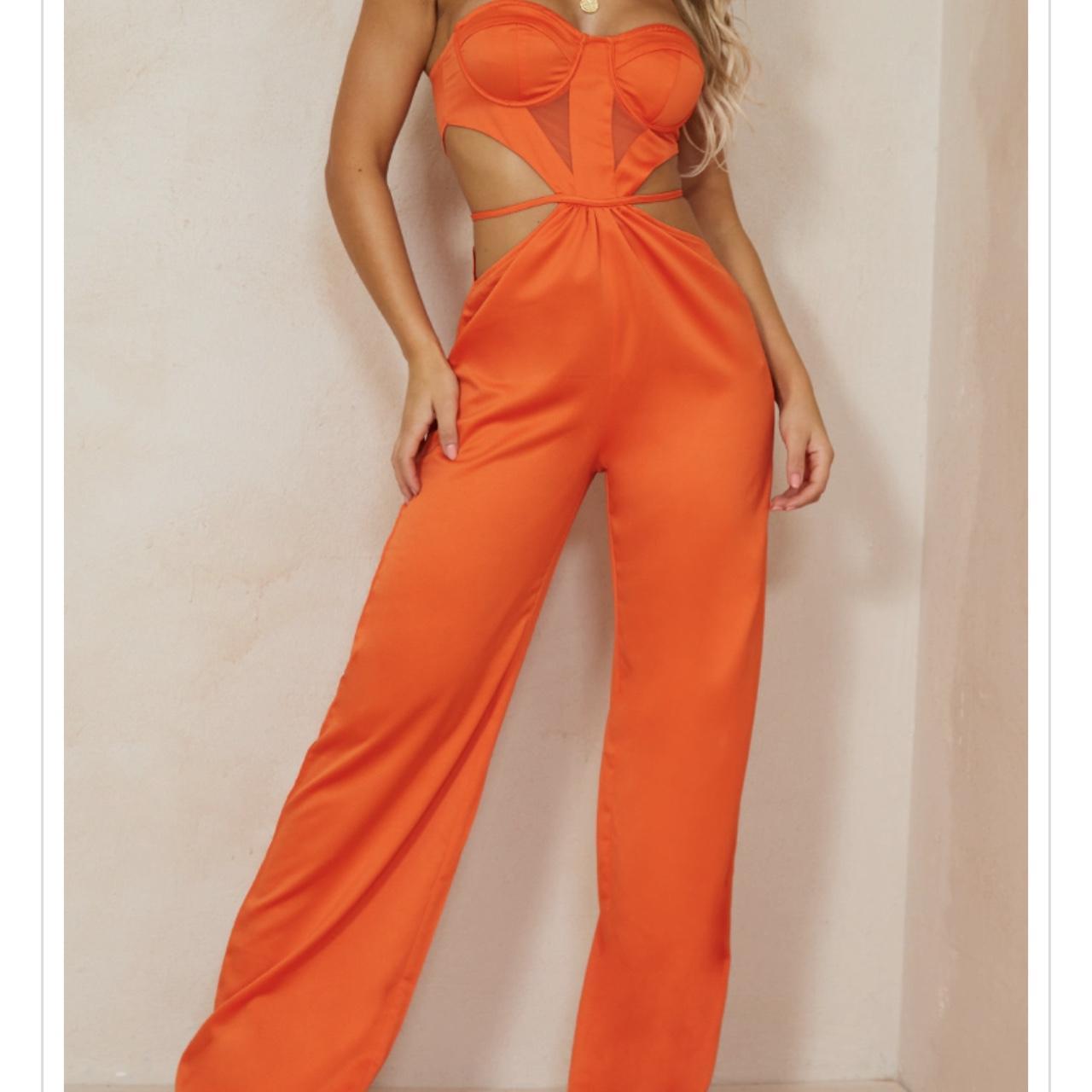 Orange cut out jumpsuit online