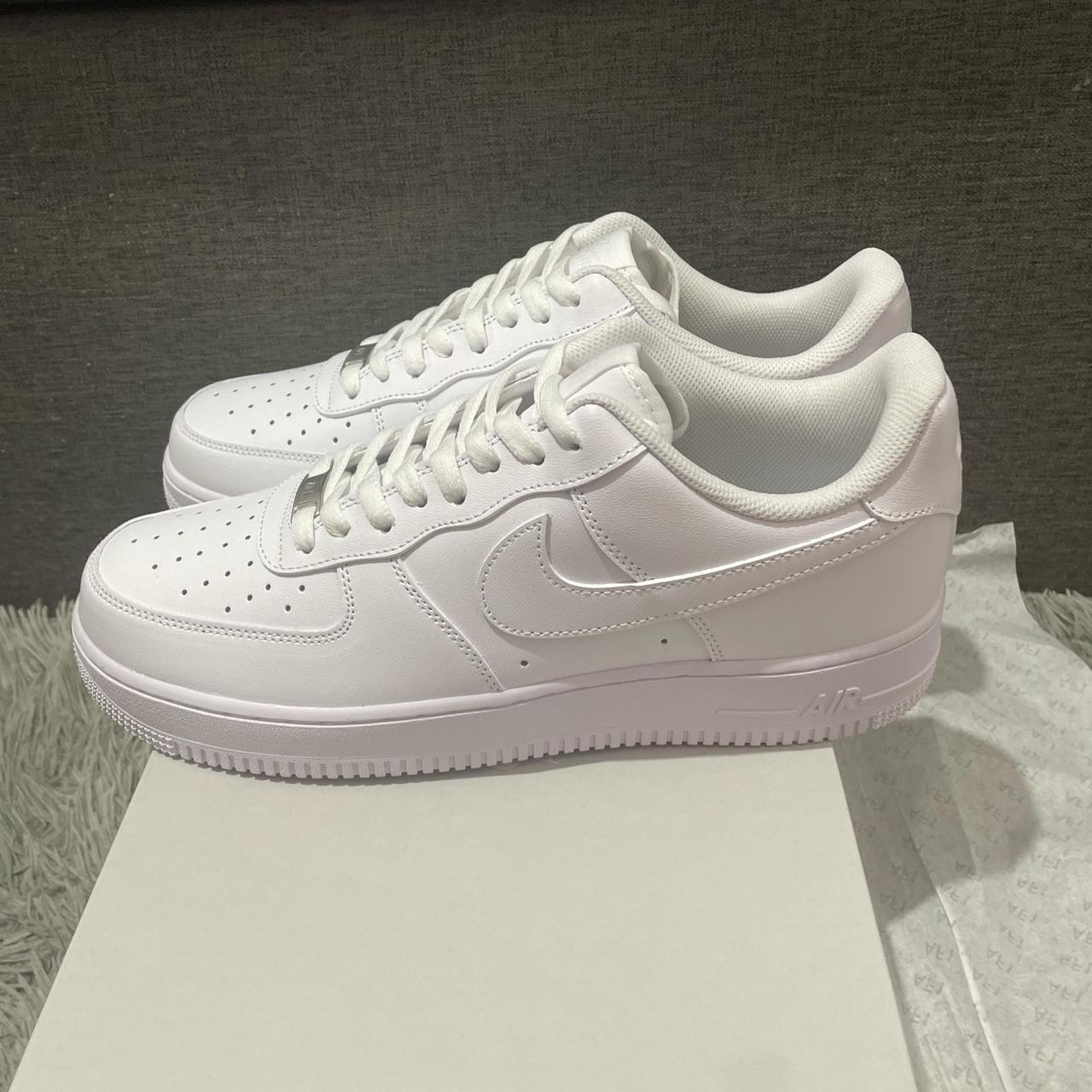 Size 10 white air forces Brand new never been worn... - Depop