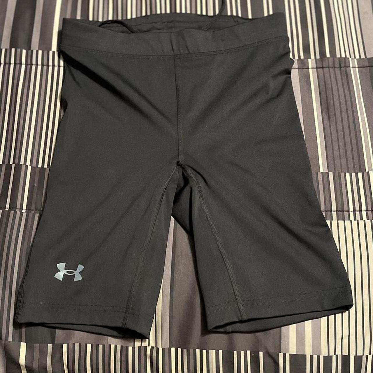 Under armor women’s black medium mid thigh tights/... Depop