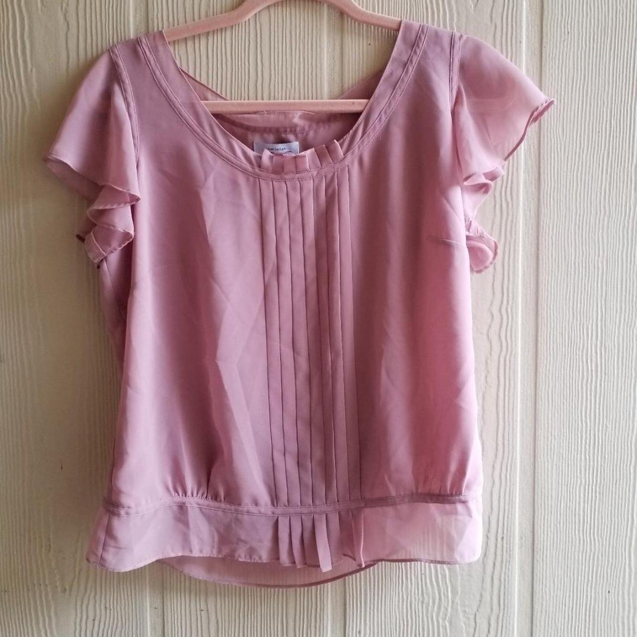 Tan Sleeveless Blouse by Ann Taylor Loft Size M 100%... - Depop