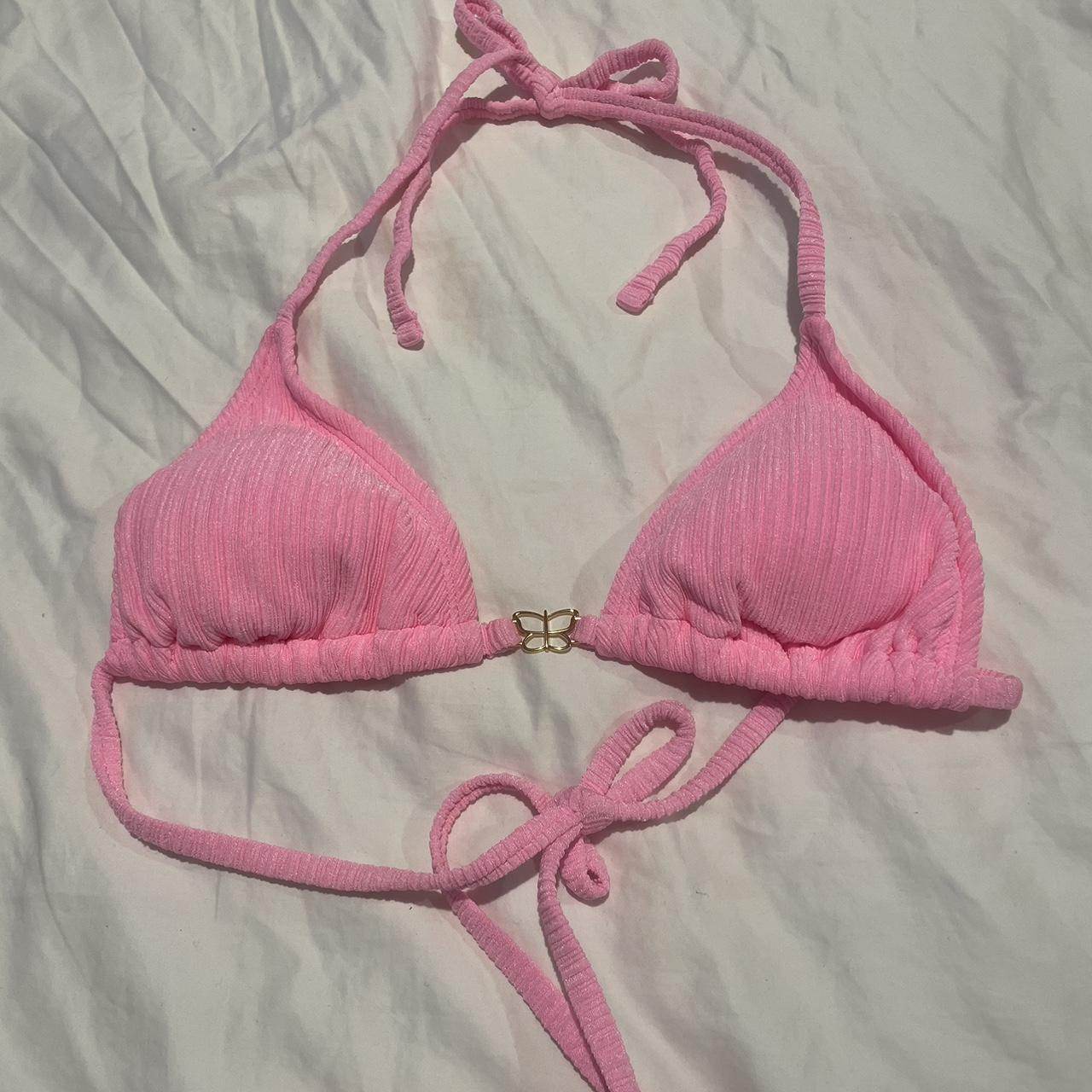neon pink target bikini. top size is XS and bottoms... Depop