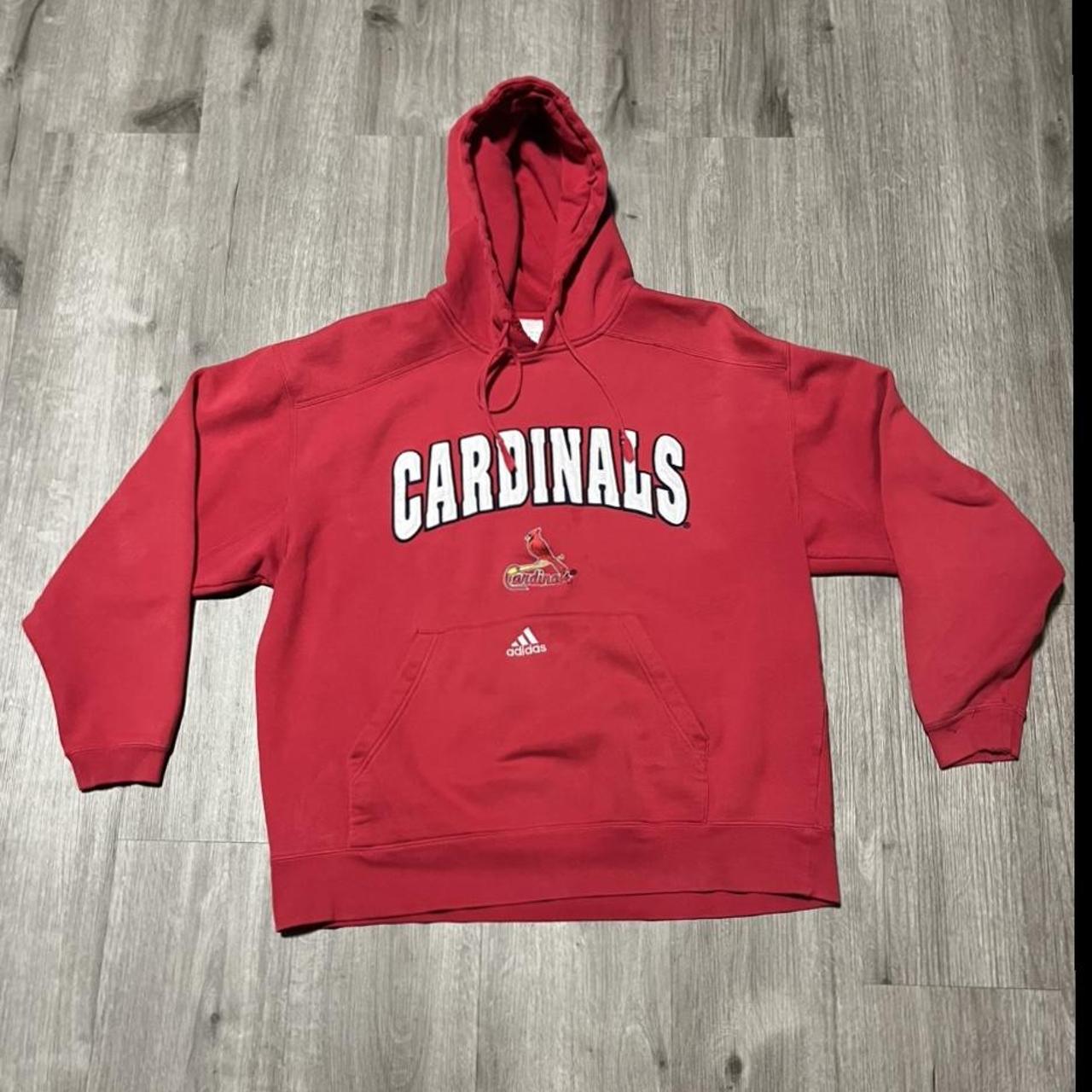 Y2K vintage, Adidas Cardinals hoodie Flaws shown in - Depop