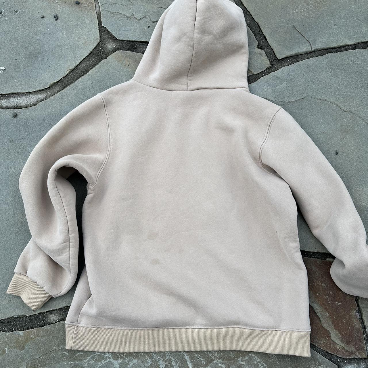 cream nike swoosh hoodie