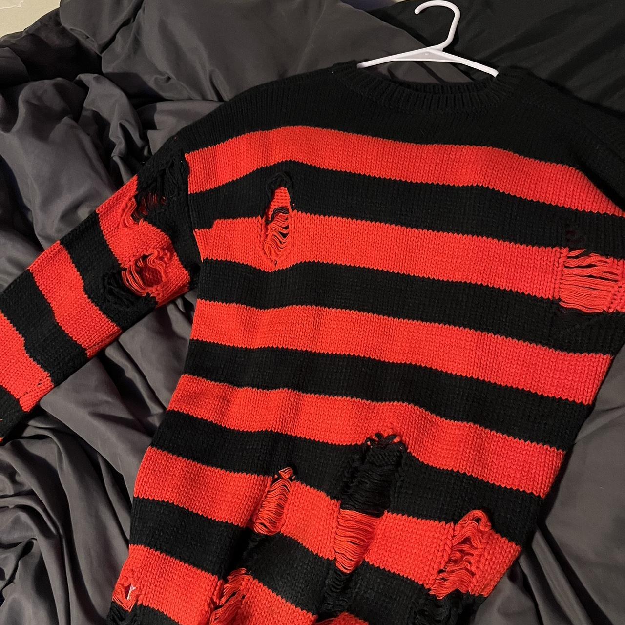 🎸Kurt Cobain Red Black Striped Sweater (NOT NUMBER | Depop