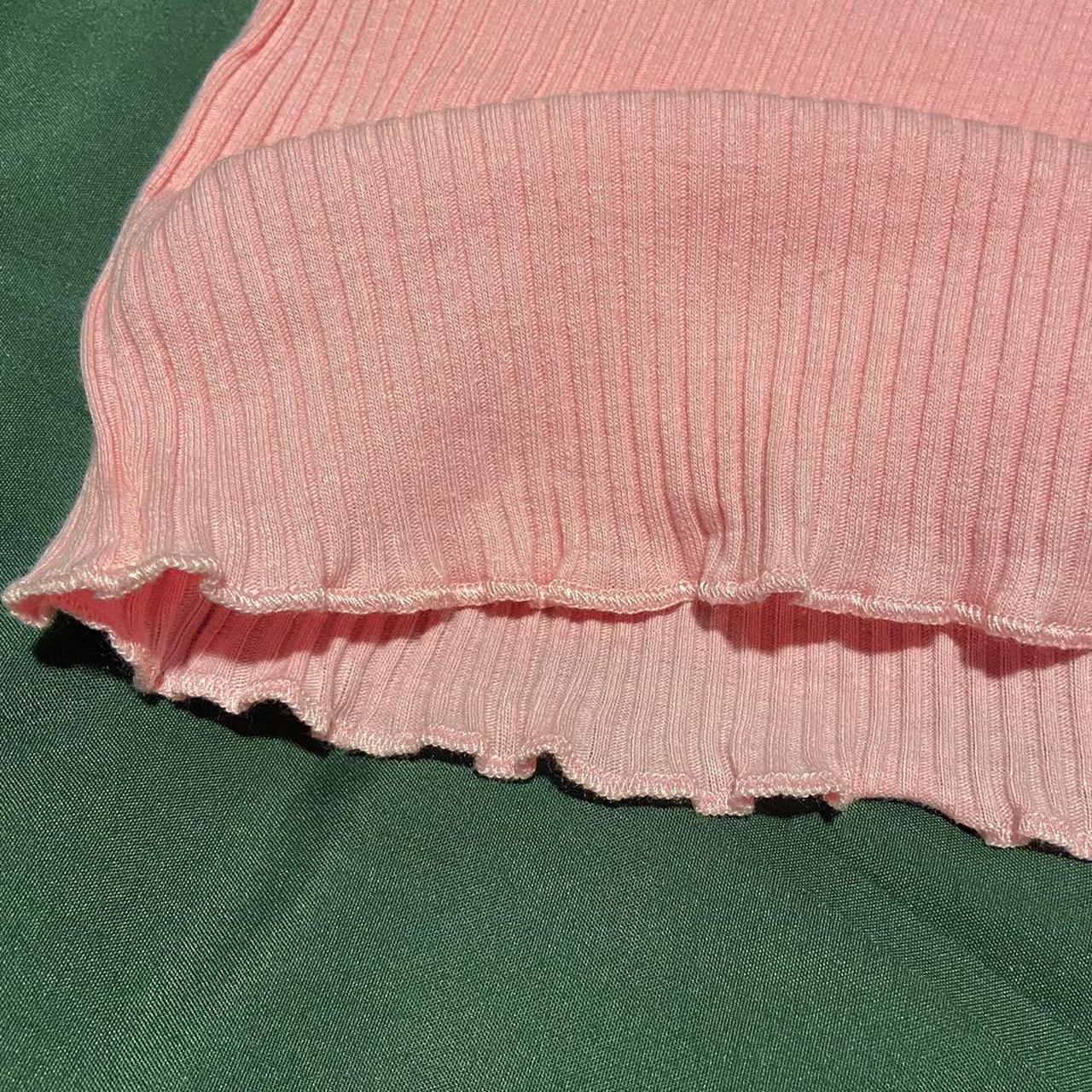 Baby Pink Body Con Dress - lettuce trim bottom &... - Depop