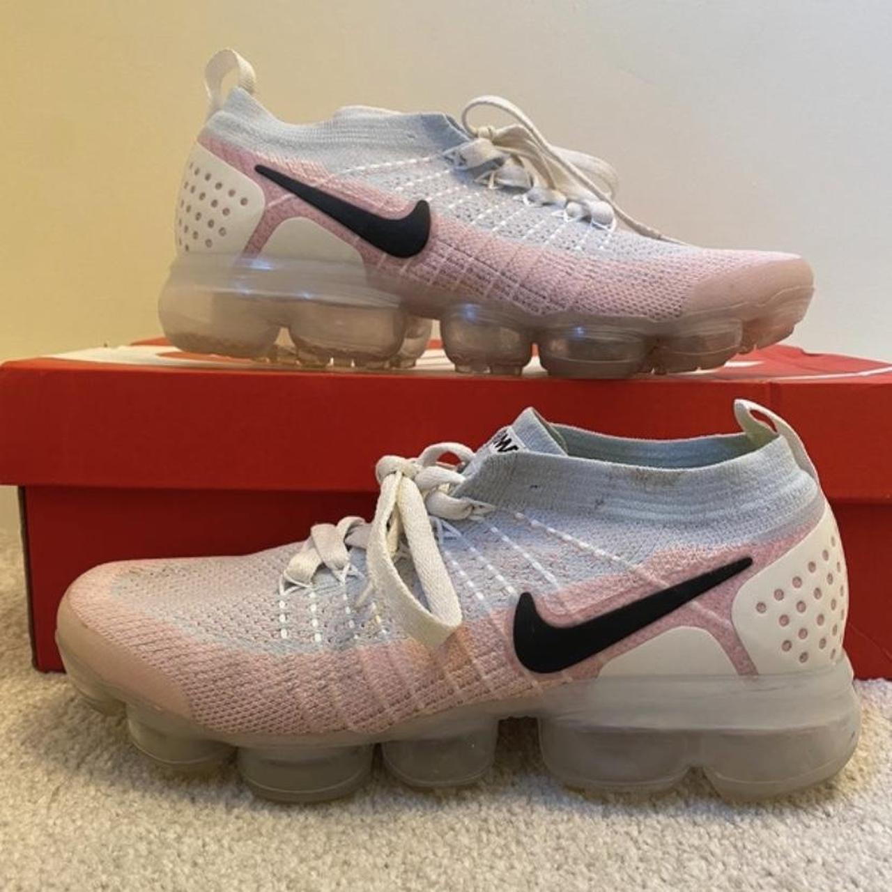 Nike air vapormax flyknit 2 white black hydrogen & pink best sale