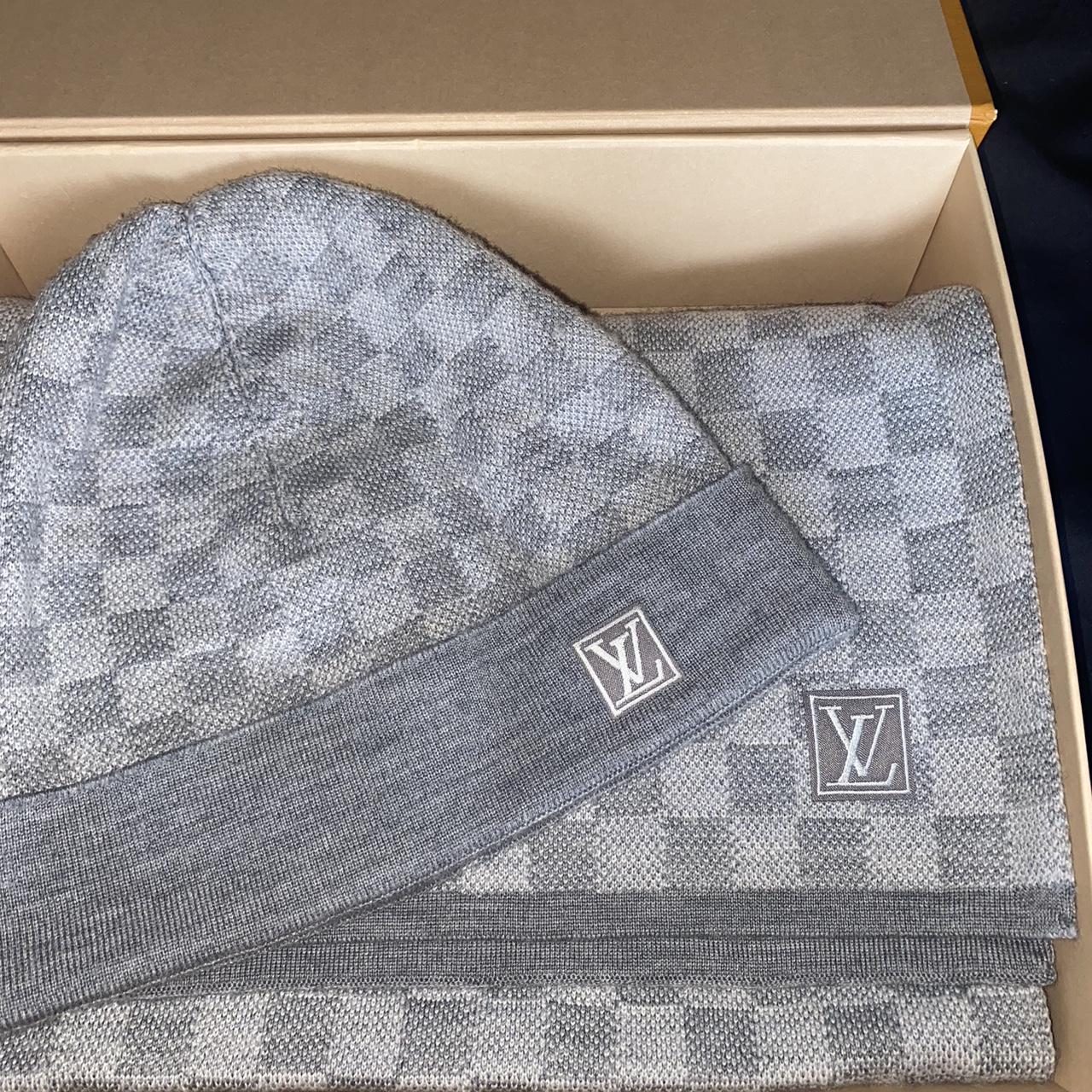 Vuitton Grey Beanie Louis Vuitton Scarf And Hat Lv Petit Damier