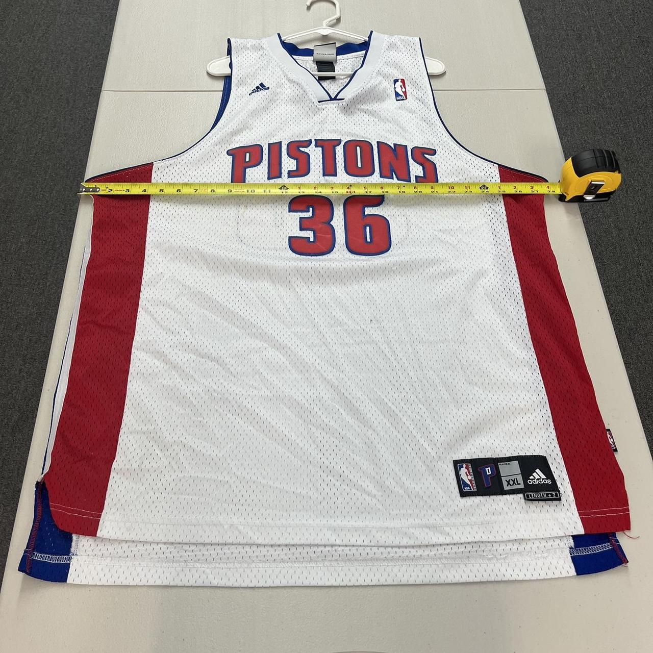 adidas, Shirts, Detroit Pistons 36 Rasheed Wallace Jersey